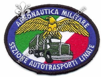 Distintivo dell' Aeronautica Militare sezione autotrasporti Linate. Mod. di panno.