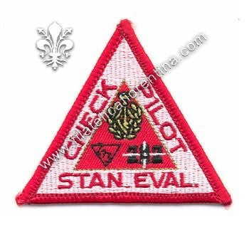 Distintivo CHECK PILOT STAN. EVAL. Mod. di panno.