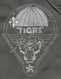 Distintivo della 9^ Compagnia Paracadutisti "Tigre" - (in raso)
