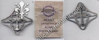 Distintivo  per la navigazione in guerra - mod. INCROCIATORE grado ARGENTO