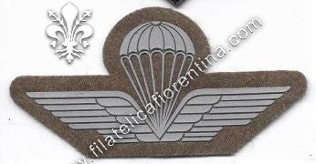 Brevetto di Paracadutismo - in gomma grigio su verde