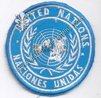 Distintivo da spalla truppe ONU - scritta Inglese/Spagnolo