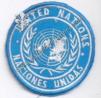 Distintivo da spalla truppe ONU - scritta Inglese/Spagnolo