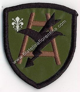 Distintivo della Brigata Folfore di Verona - in panno su fondo verde con bordo nero