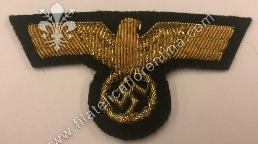 Aquila da Generale in canottiglia per schirmutze (fondo borgogna)