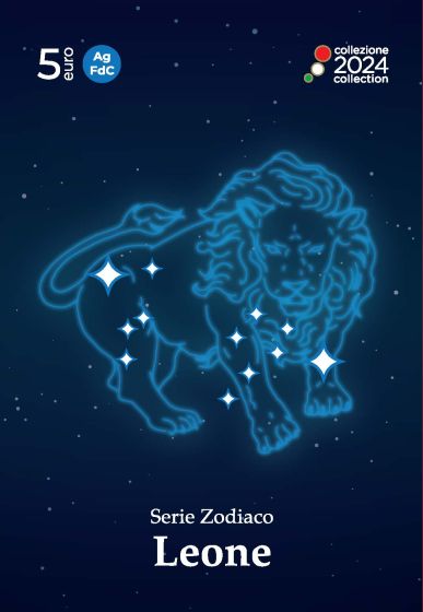 Italia 5 Euro 2024 Argento 925/°°° Serie Zodiaco: Leone