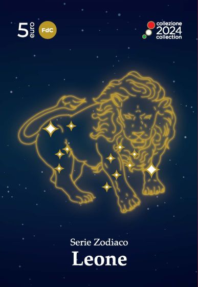 Italia 5 Euro 2024 Bronzital Serie Zodiaco: Leone